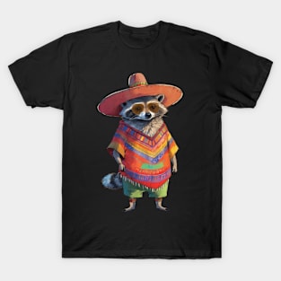 Raccoon Wearing a Sombrero T-Shirt